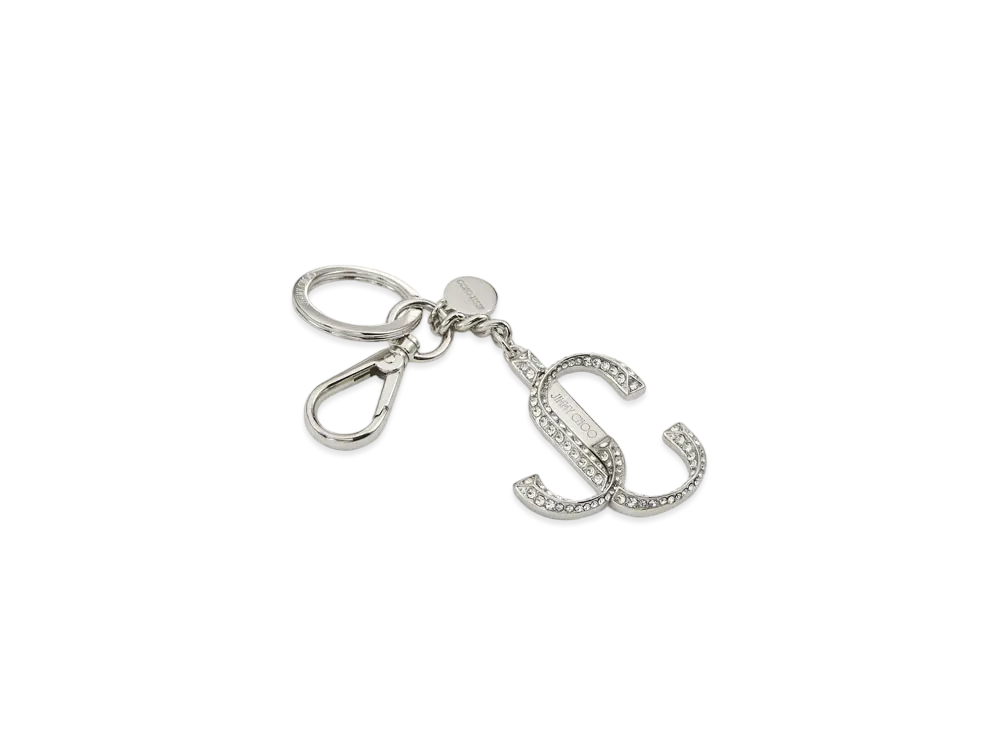 Jimmy Choo Fairie Metal And Pearl Key Ring "Silver"