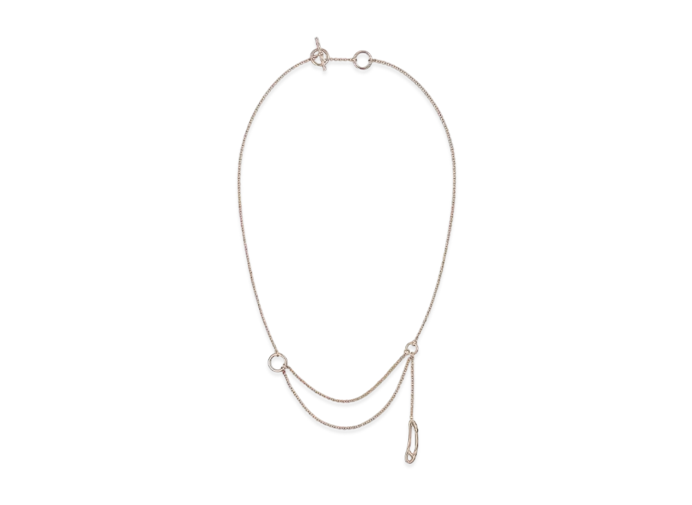Hermes Chaine D'ancre Mini Punk Necklace "Pink Gold"