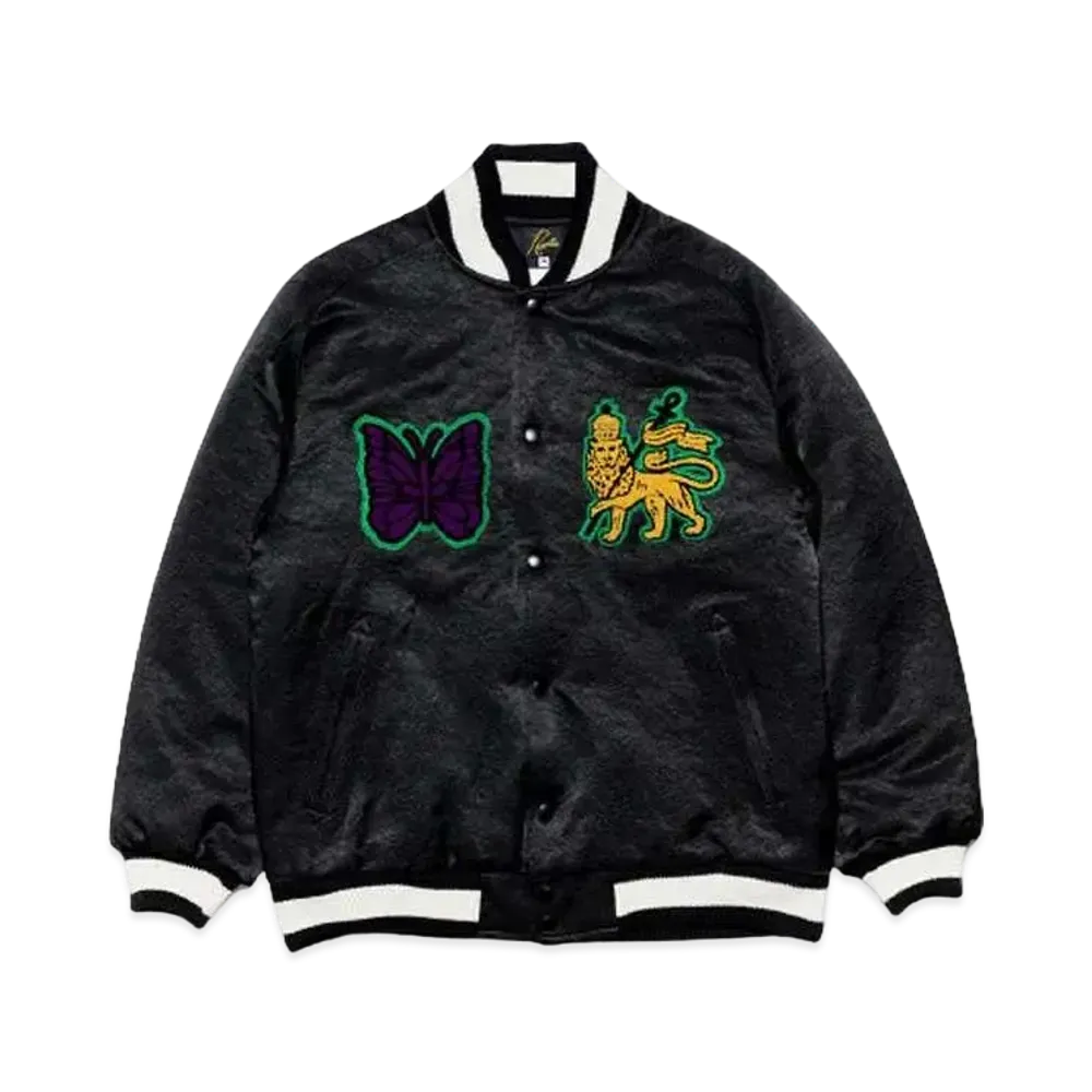 Needles x Sasquatchfabrix. Award Jacket C/R Satin "Black"