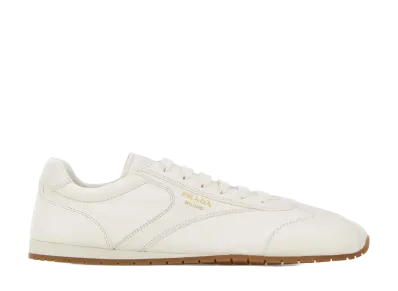 PRADA Women's Nappa Leather Sneakers "Ivory"