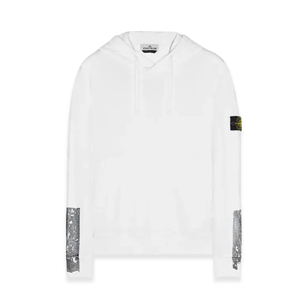 Stone Island 67461 Tape Four Print Hooded Sweatshirt - 23FW "White"