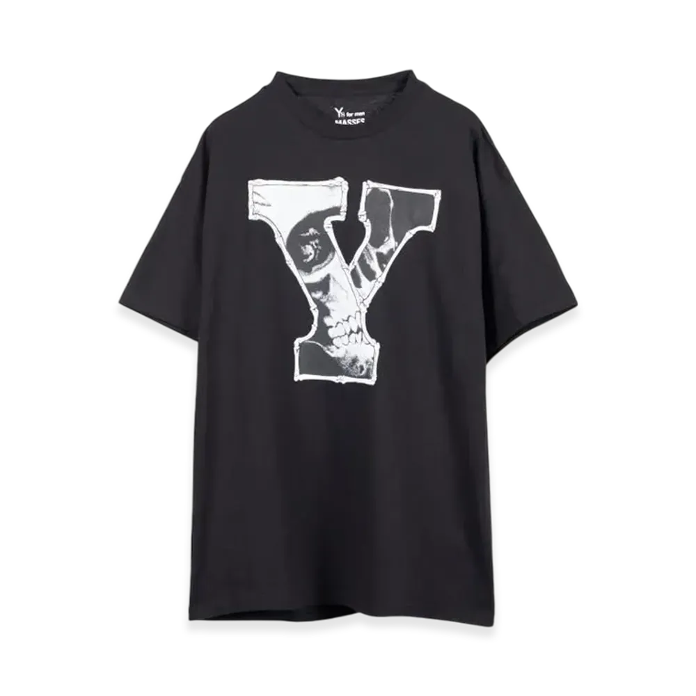MASSES x Y's for men Round Neck Short Sleeve T C "Black"