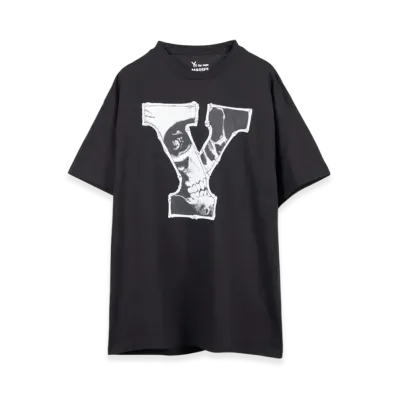 MASSES x Y's for men Round Neck Short Sleeve T C "Black"