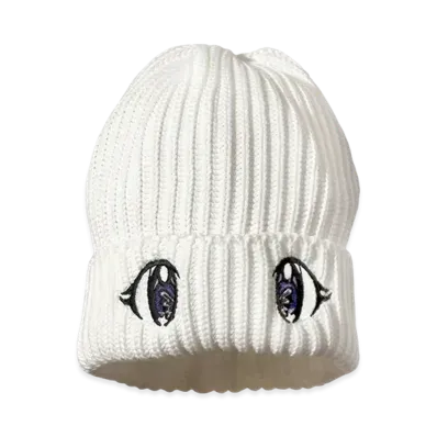 NEEDLES x KAE TANAKA Watch Cap KT Eyes EMB. "White"