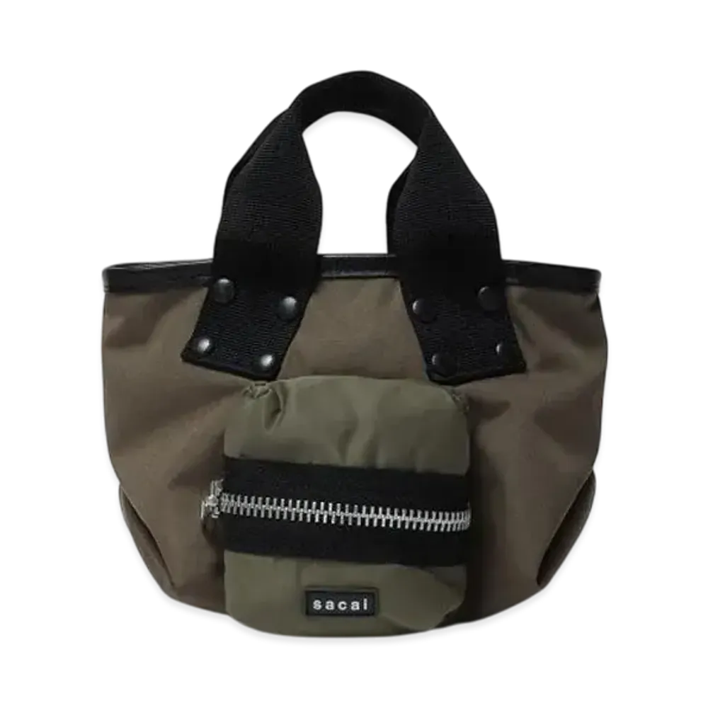sacai Pocket Tote Bag Small "Taupe"