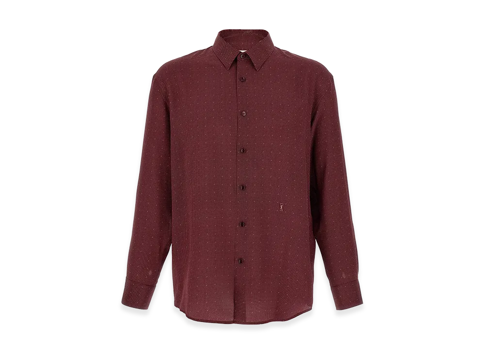 Saint Laurent Cassandre Shirt "Bordeaux"