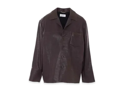 Saint Laurent Women's Bubbled Lambskin Jacket "Brown"