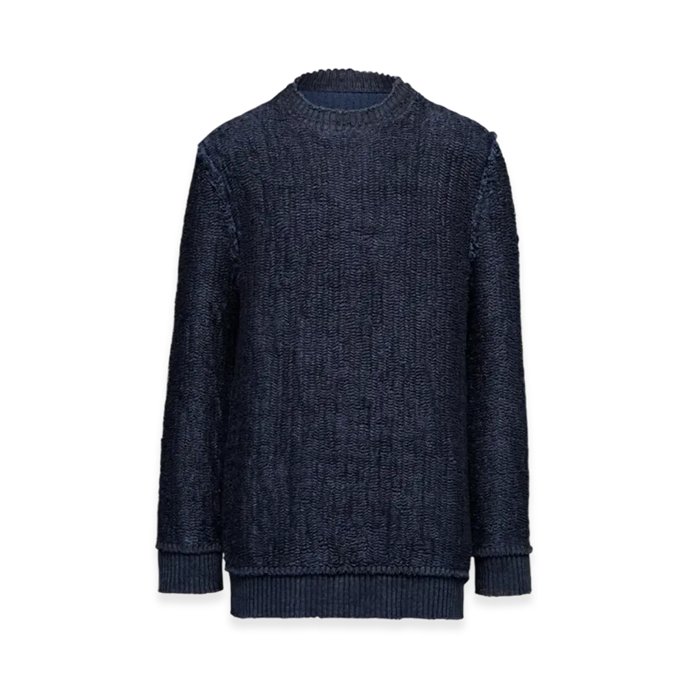 Maison Margiela Raw Woven Knit Sweatshirt "Blue"
