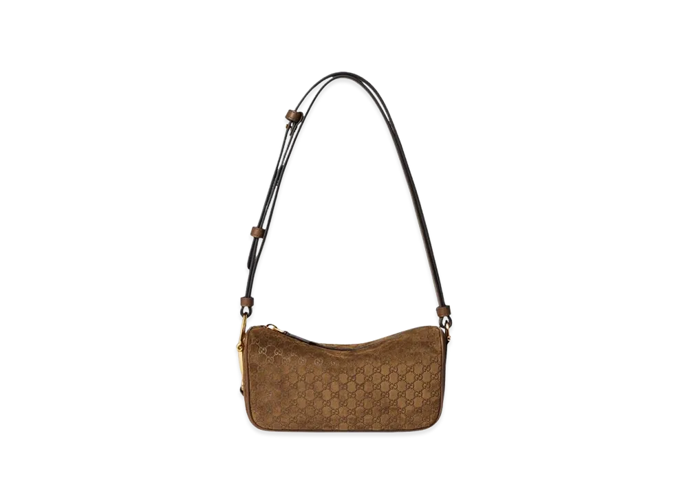GUCCI Women's Suede Shoulder Bag "Camel"