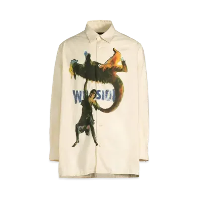 WILDSIDE Yohji Yamamoto x IZUMONSTER Graphic Shirt "Ivory"