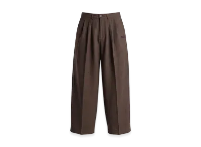 FEELS. Linen Two-Tucked Slacks "Brown"