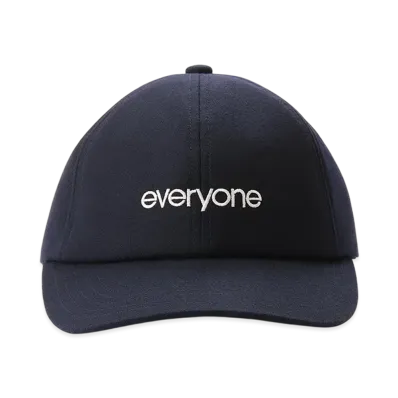 everyone Wool Flannel Original Logo 6-Panel Cap "Navy"