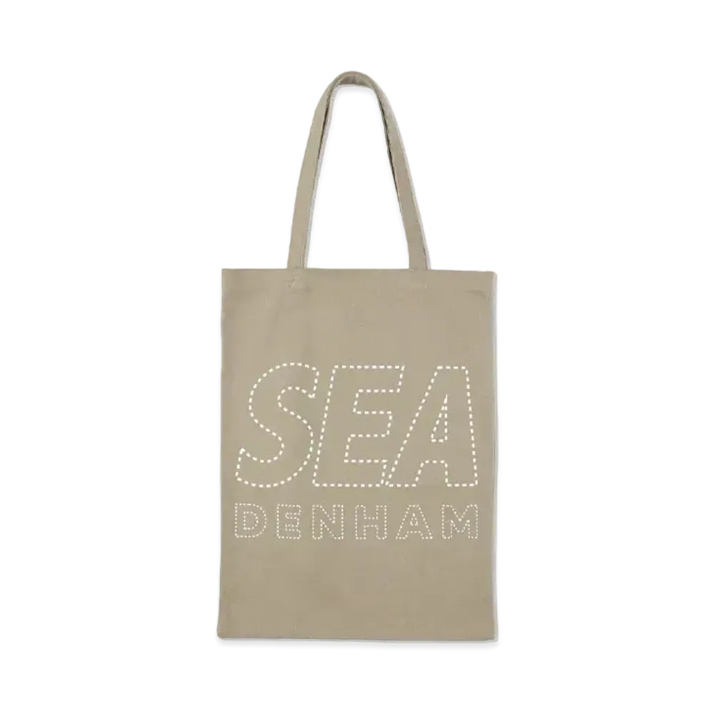 WIND AND SEA x DENHAM Canvas Tote Bag (Large) "Sea Brown"