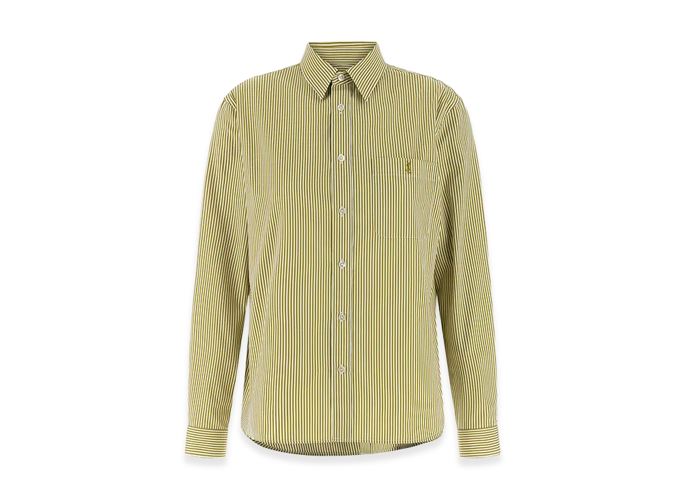 Saint Laurent Women's Cassandre Shirt "Green"