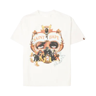 SAINT Mxxxxxx x A BATHING APE BAPE SS Tee Generation "White"