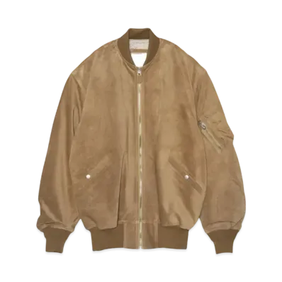 Graphpaper Suede Bomber Jacket "Beigh"