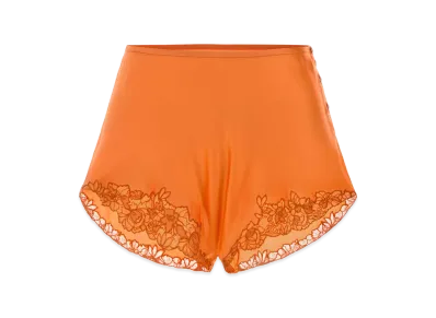 Saint Laurent Women's Satin Shorts "Orange"