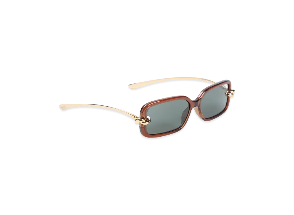 Bottega Veneta Knot Rectangular Sunglasses "Brown"