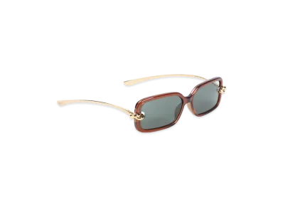 Bottega Veneta Knot Rectangular Sunglasses "Brown"