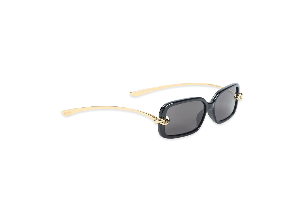 Bottega Veneta Women's Knot Rectangular Sunglasses "Black"