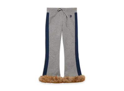 BALENCIAGA Lion Flare Capri Sweatpants "Dark Heather Grey/Washed Navy"