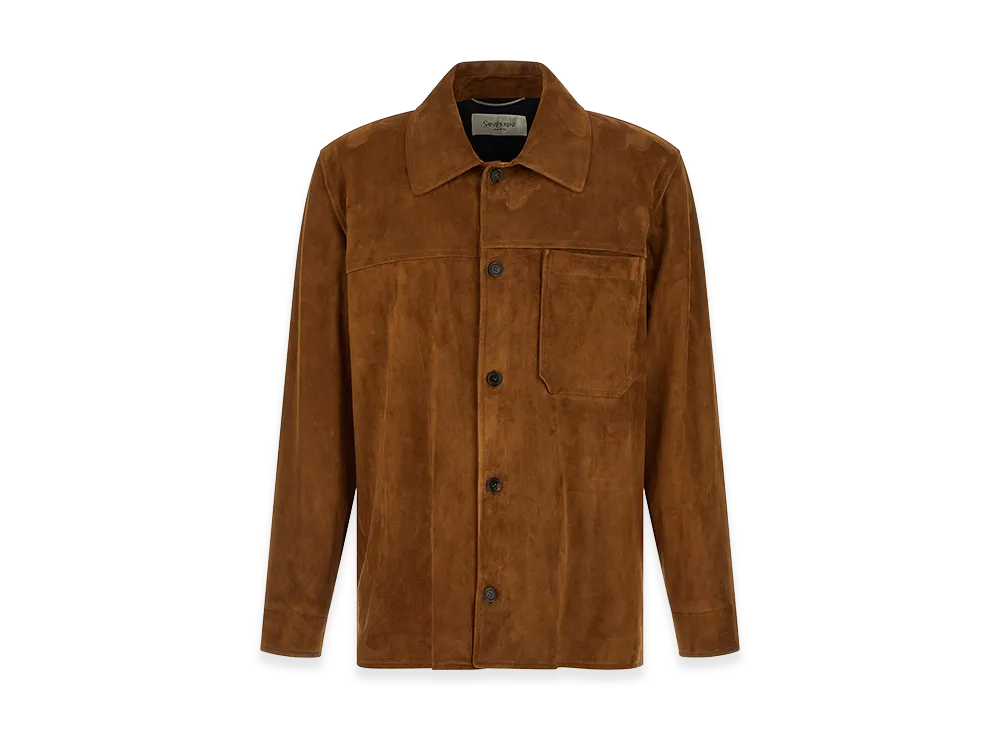 Saint Laurent Suede Overshirt "Camel"
