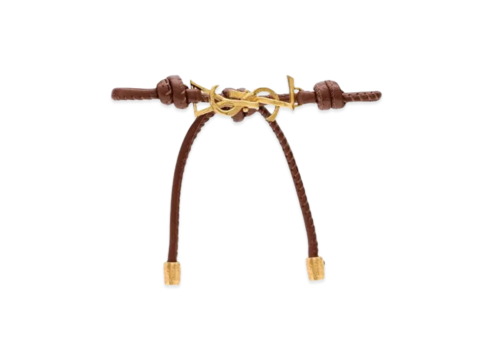 Saint Laurent Women's YSL Bracciale "Brown"
