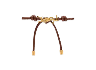 Saint Laurent Women's YSL Bracciale "Brown"