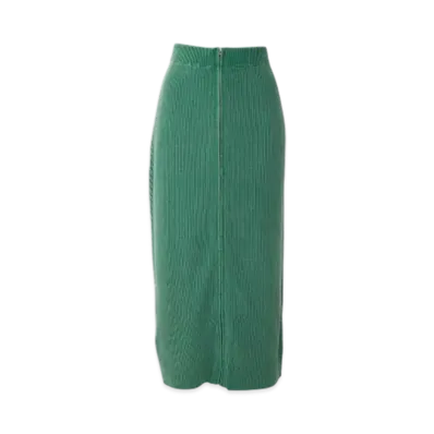 HYSTERIC GLAMOUR Speedster Front Zip Tight Skirt "Green"