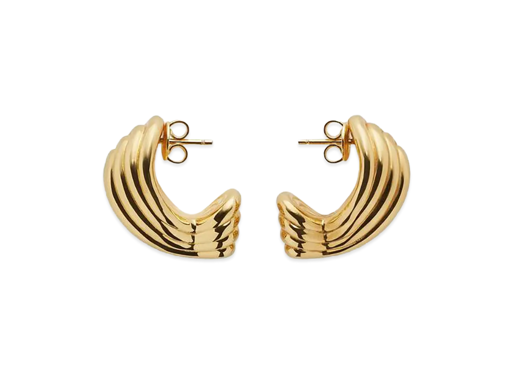 Bottega Veneta Slice Earrings "Yellow Gold"