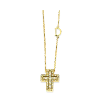 DAMIANI Women's Necklace Belle Epoque 0.17ct "Yellow Gold"