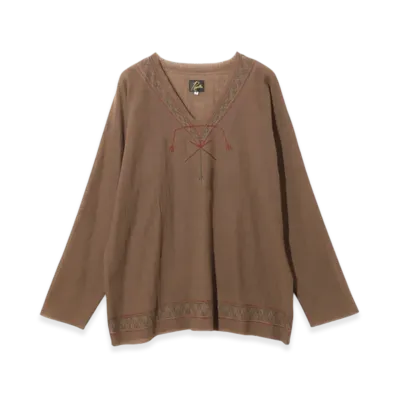 NEEDLES Tunic Shirt - Wool Gauze "Brown"