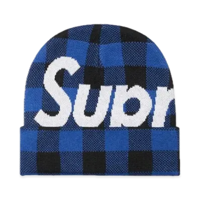 Supreme Big Logo Beanie "Blue"