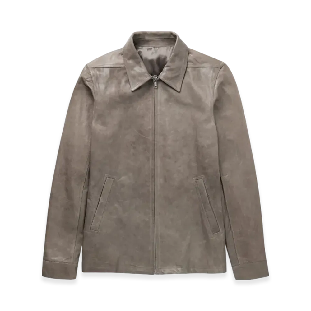 Rick Owens Brad Leather Jacket "Dust"