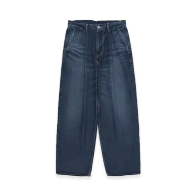 Graphpaper minus Recycled Cotton Denim Two Tuck Pants "Dark Fade"