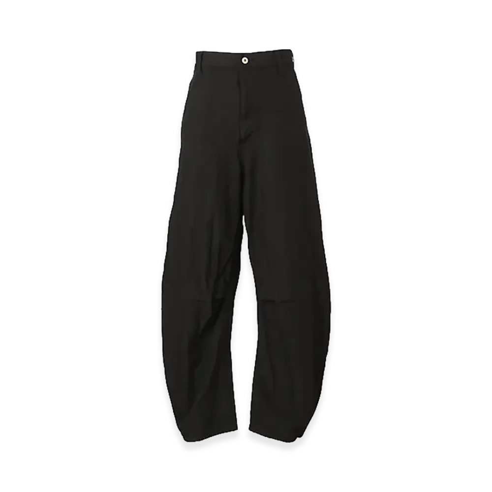 COMME des GARCONS HOMME Polyester Serge Solid Garment Treated Pants "Black"