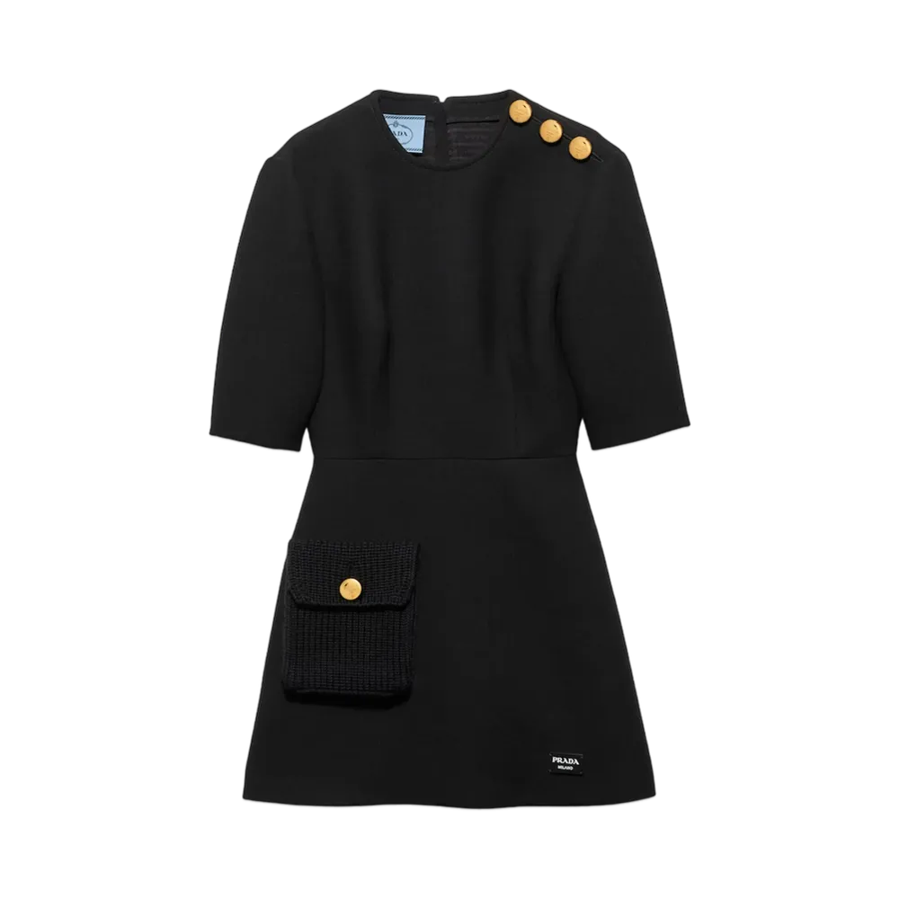 PRADA Women's Natte Minidress "Black"