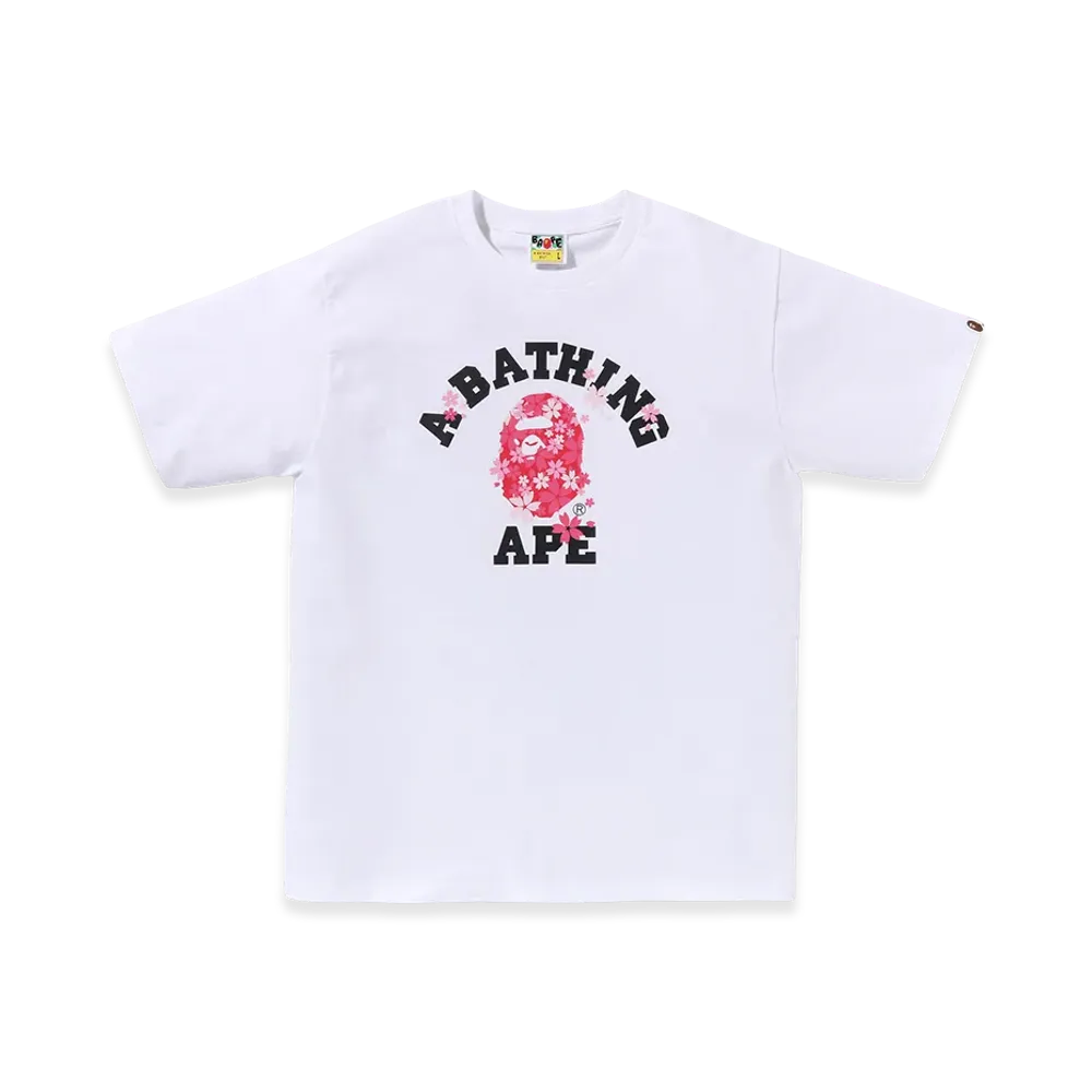 A BATHING APE Sakura College Tee "White"