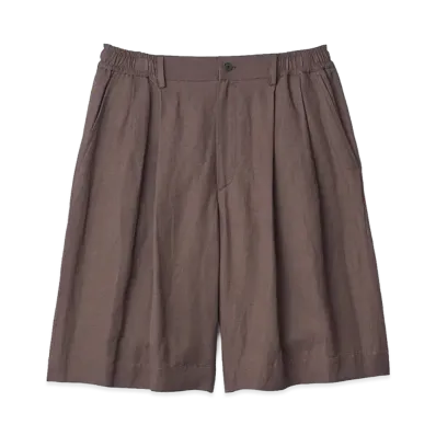 ssstein VIS/LI/RA Twill Wide Easy Short Trousers "Khaki Brown"