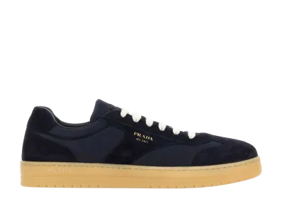 PRADA Midnight Suede E Re-Nylon Sneakers "Blue"