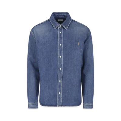 Saint Laurent Cassandre Denim Shirt "Blue"