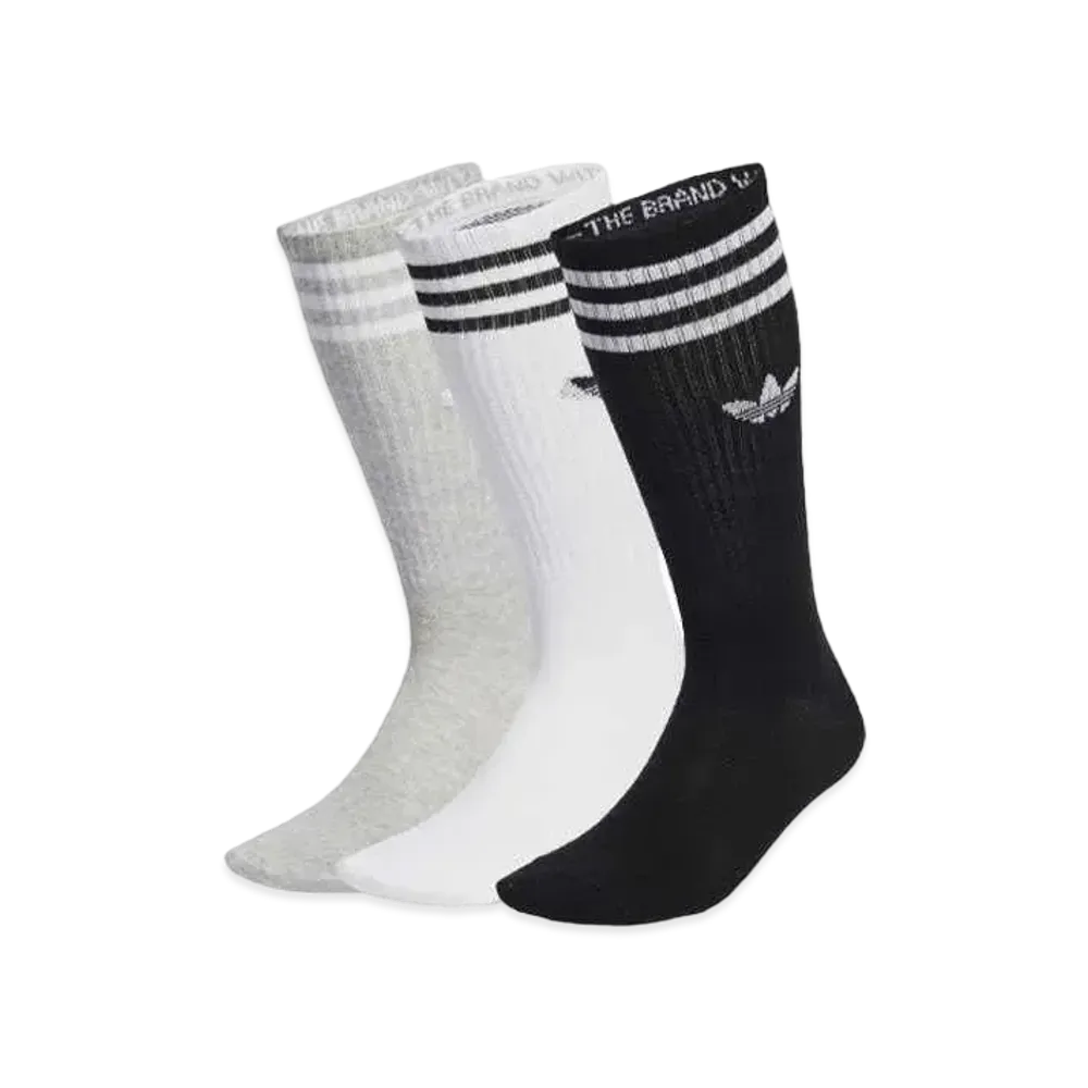 adidas High Crewsocks 3 Pairs "White/Medium Gray Heather/Black"