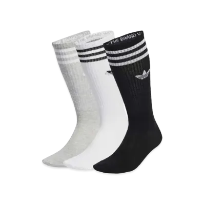adidas High Crewsocks 3 Pairs "White/Medium Gray Heather/Black"