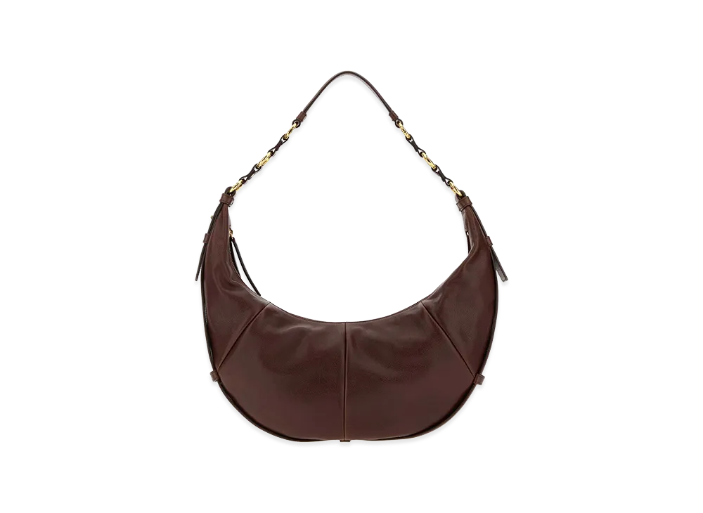 Saint Laurent Women's Leather Saharienne Handbag "Brown"