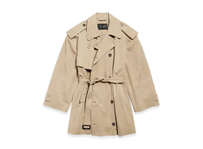 BALENCIAGA Cropped Light Trench "Beige"