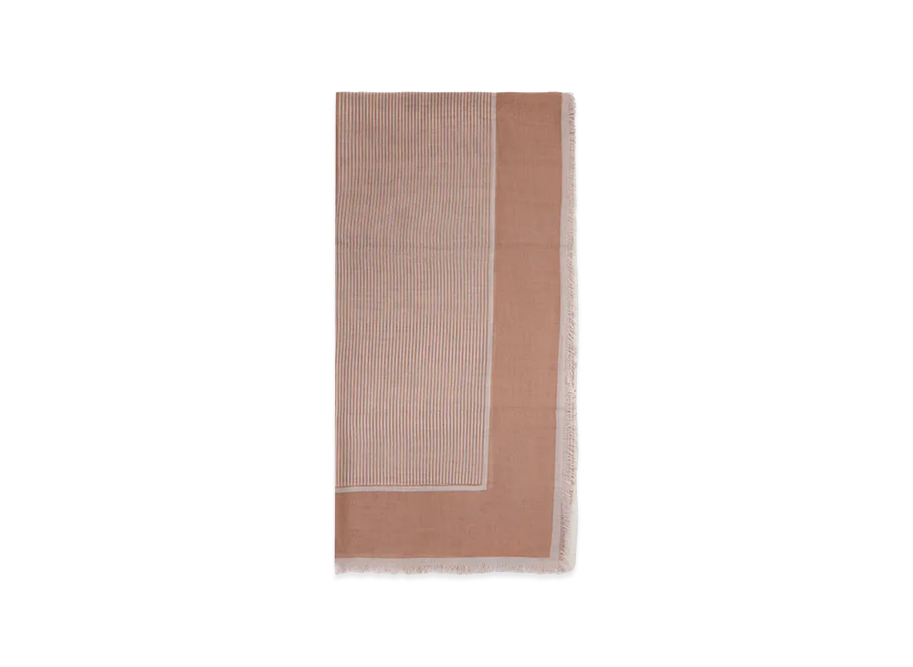 Saint Laurent Women's Large Striped Carre Scarf "Sienna"