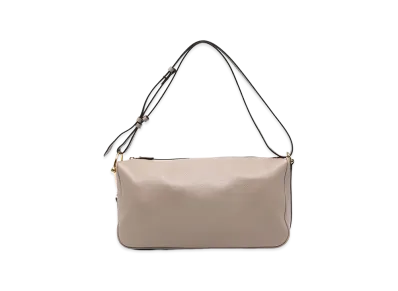 GUCCI Women's Dove Grey Leather Gucci Half Horsebit Shoulder Bag "Beige"