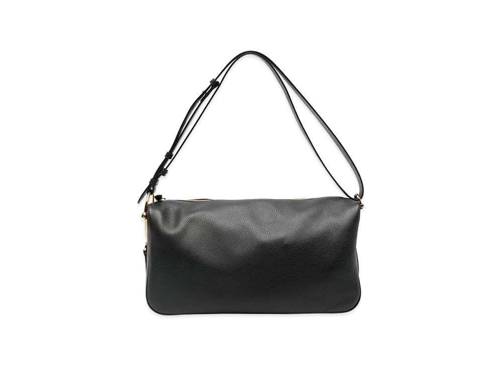 GUCCI Women's Leather Gucci Half Horsebit Shoulder Bag "Black"