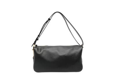 GUCCI Women's Leather Gucci Half Horsebit Shoulder Bag "Black"