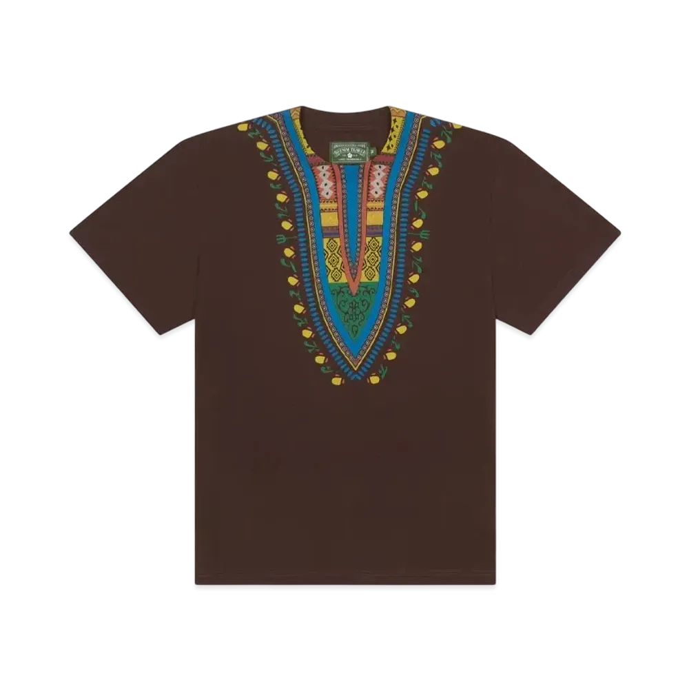DENIM TEARS Dashiki Trompe L'oeil Tee "Brown"